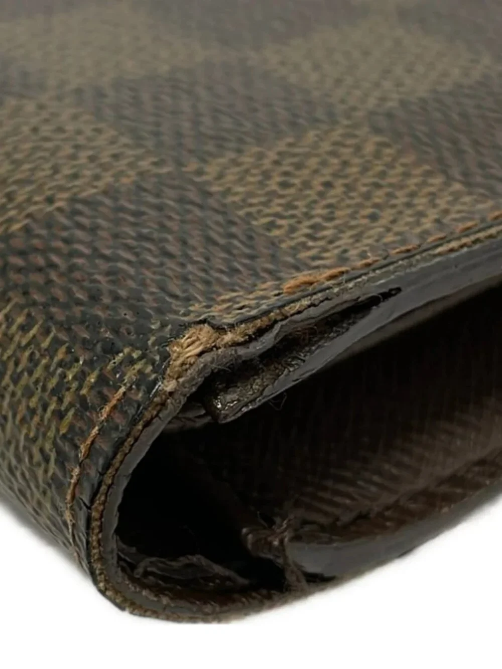 LOUIS VUITTON Porte Tresor Etui Papier N61202 Ebene Damier SP0015 Damier Canvas